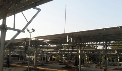 Commercial Rooftop Solar Project at Faridabad Carport by Tata Power Solar.