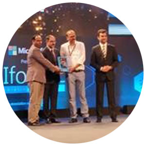 Tata Power Solar receiving Microsoft Awards 2018 at Bengaluru.
